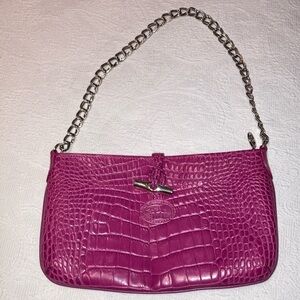 EC Longchamp Crocodile Embossed Purse